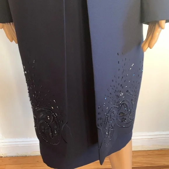 LESLIE FAY 2 PC Skirt& Coat Length Blazer - Picture 3 of 9